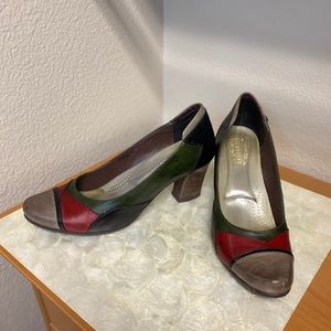 Multicolored Spring Step Heels